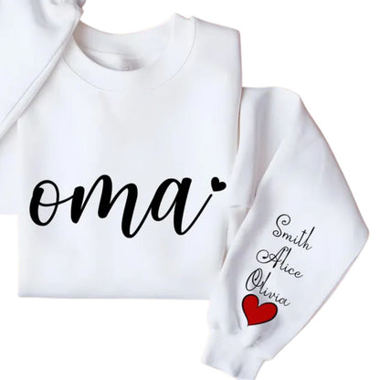 Custom Oma Sweatshirt for Grandma, Custom Sweatshirt For Mother Day 2D0834