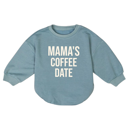 Mama's Coffee Date Baby Romper Sweatshirt, Mother Coffee Baby Romper Sweatshirt BB0013