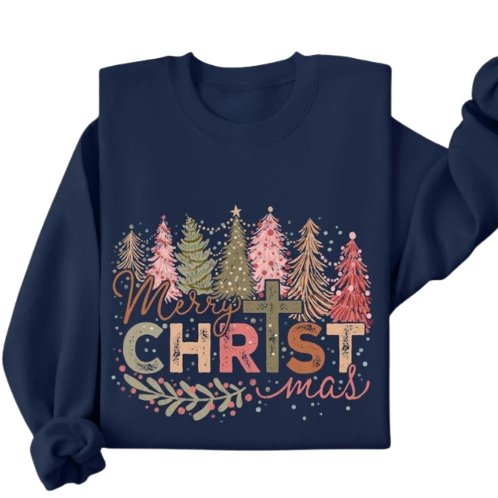 Merry Chrtstmas Sweatshirt, Faith Jesus Christmas Sweatshirt 2D0317