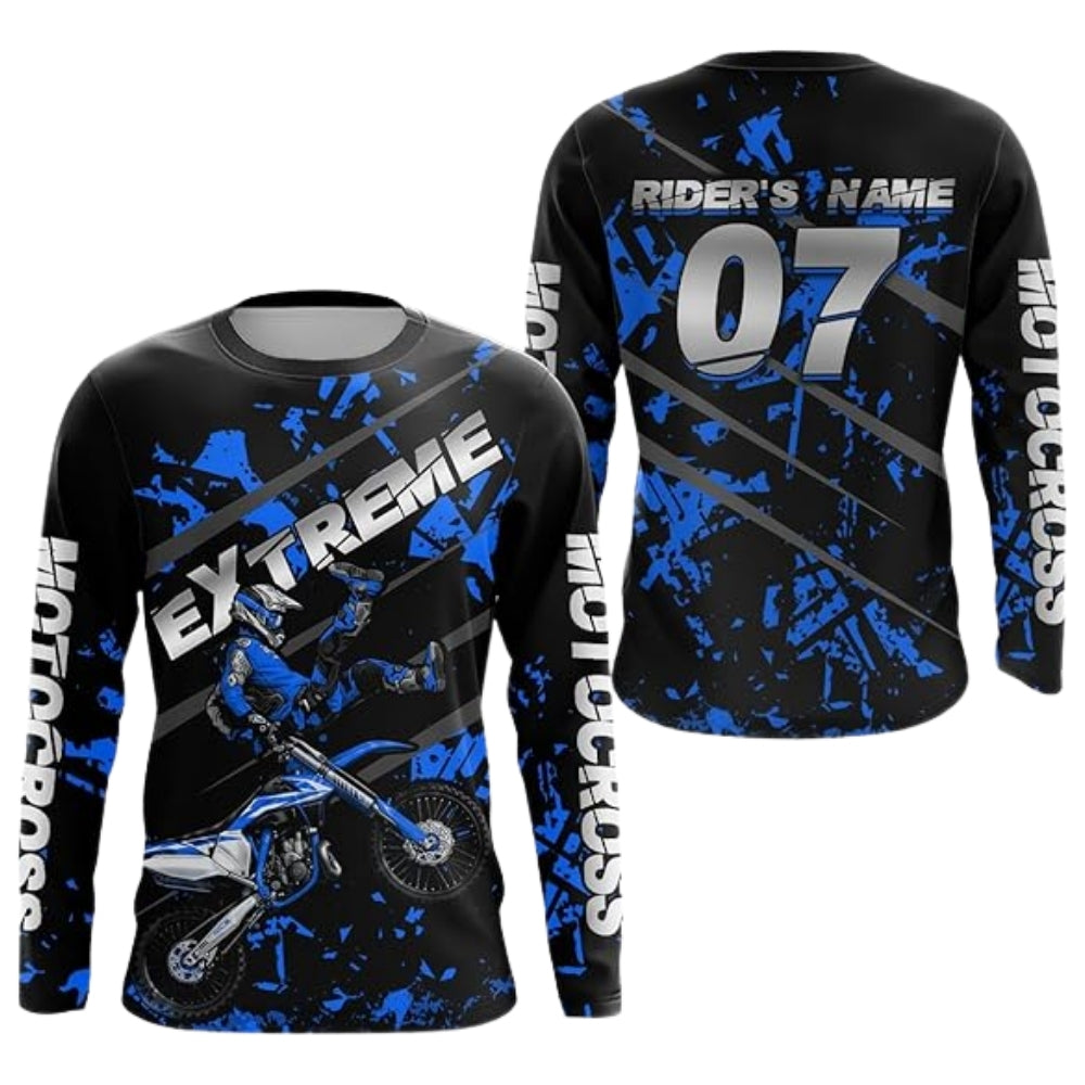 Custom Extreme Rider Motocross Long Sleeve Jersey For Men, Custom Racing Dirt Bike Shirts MZ0007