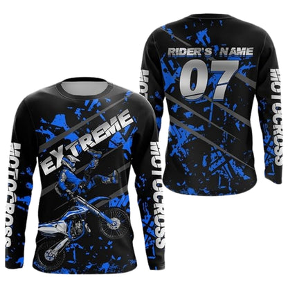 Custom Extreme Rider Motocross Long Sleeve Jersey For Men, Custom Racing Dirt Bike Shirts MZ0007