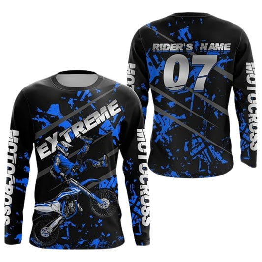 Custom Extreme Rider Motocross Long Sleeve Jersey For Men, Custom Racing Dirt Bike Shirts MZ0007