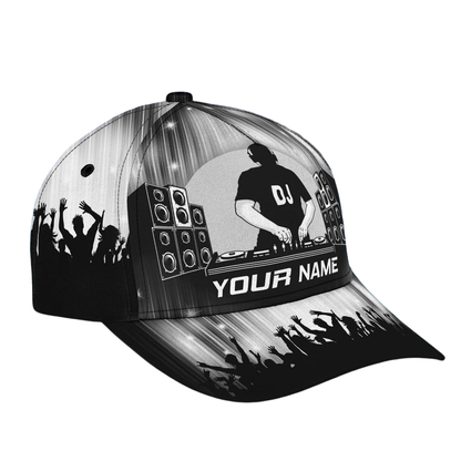 Custom Name DJ Baseball Cap 3D Printed, Personalized DJ Player Cap Hat CP0556