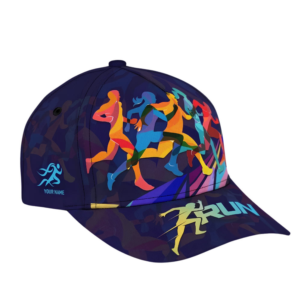 Custom Name Marathon Runner Baseball Cap, Custom Running Cap Hat With Name CP0704