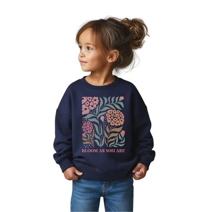Blooms As You Are Matching Floral Boho Sweatshirt For Mother Daughter, Mommy And Mini Matching Floral Sweatshirts ET1400