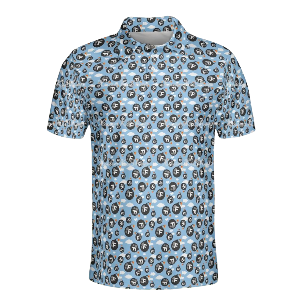 F-bombs Away Golf Polo Shirts For Men, Funny Golf Shirts GE0465