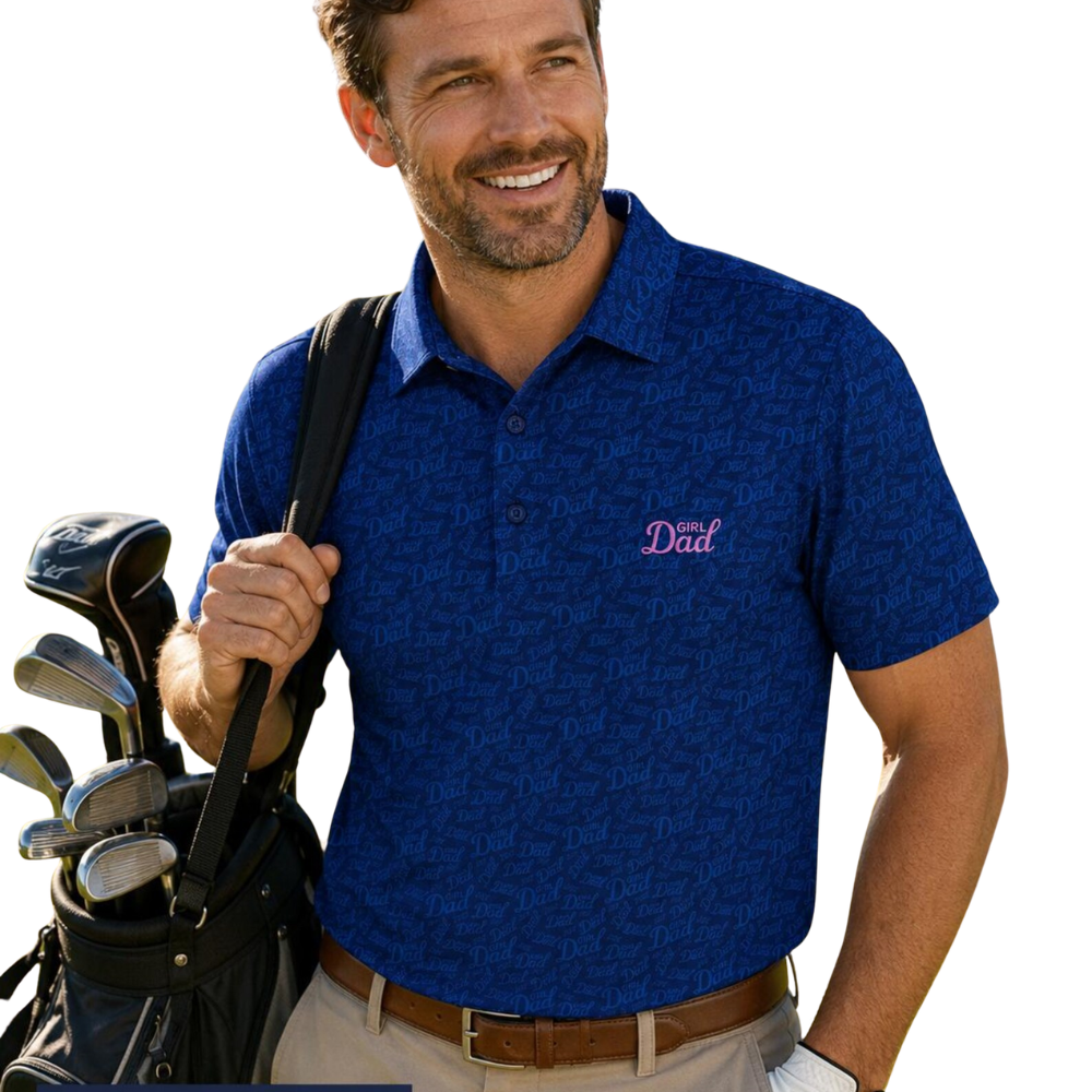 Dad Girl Golf Polo Shirt For Men, Father's Day Golf Shirt GE0502