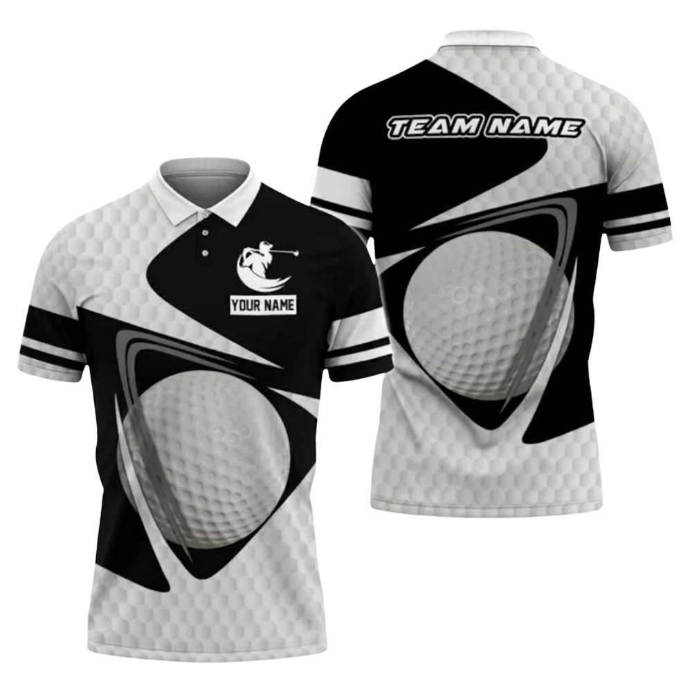 Custom Team Blue White Golf Mens Polo Shirt, Custom Golf Shirts GE0598
