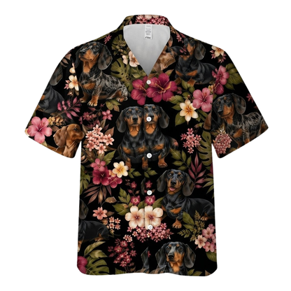 Dachshund Dog Tropical Hawaiian Shirt For Men Women, Dachshund Lover Hawaiian Shirts HE0563