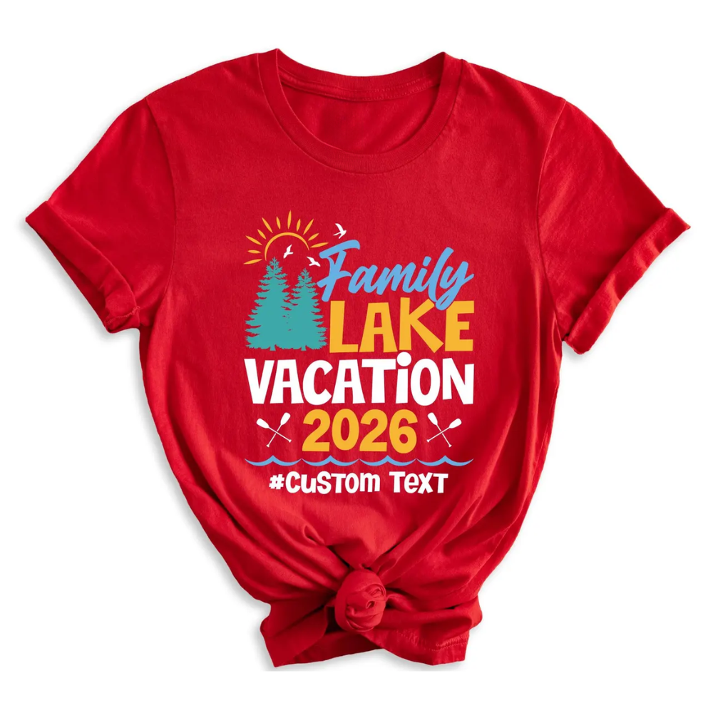 Family Lake Vacation Personalized Matching Family T Shirt, Custom Lake Trip Family Shirts ET1185