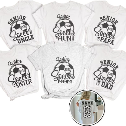 Custom Matching Senior Soccer Family T Shirts, Personalized Class Of Soccer Matching Family Shirts For Senior Night ET0498