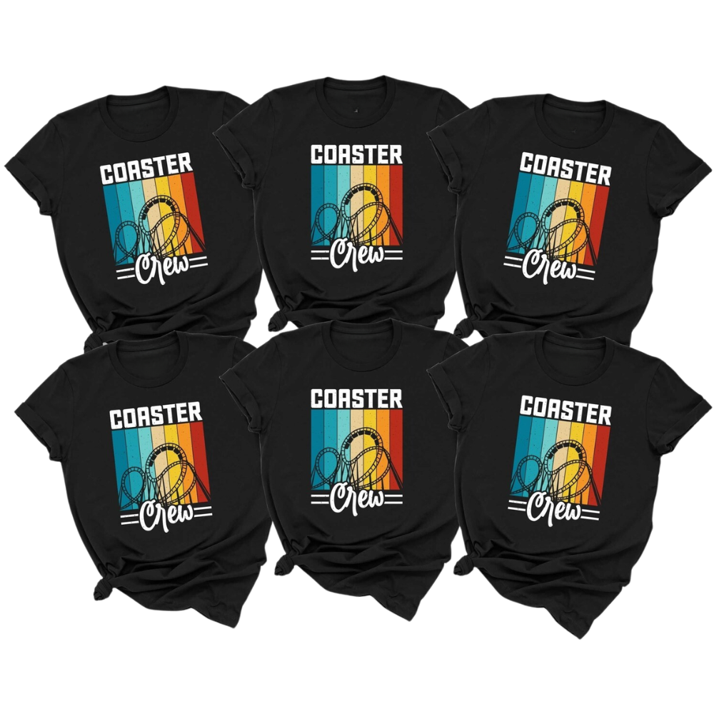 Coaster Crew Retro Matching T Shirt, Amusement Park Matching Shirts For Family Friends ET1055