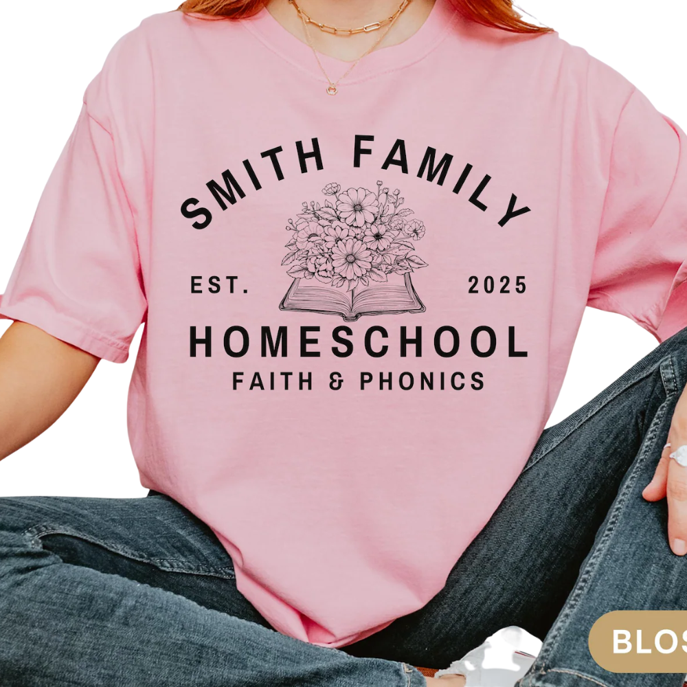 Personalized Homeschool Family Matching T Shirt, Custom Homeschool Family Shirts ET1197