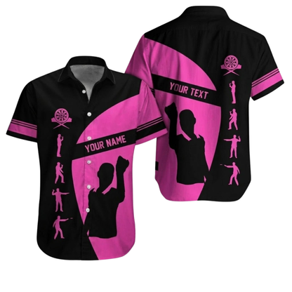 Custom Name And Text Dart Hawaiian Shirt For Men, Custom Team Darts Shirt DZ0105