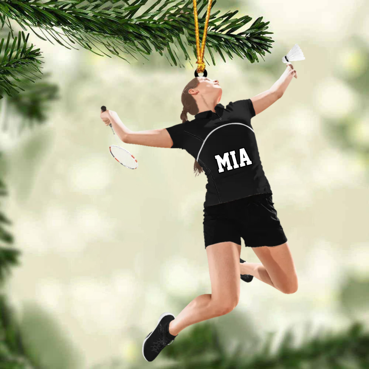 Custom Personalized Badminton Lovers Christmas Ornament, Gift For Badminton Player OO1744