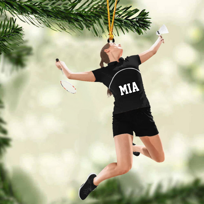 Custom Personalized Badminton Lovers Christmas Ornament, Gift For Badminton Player OO1744