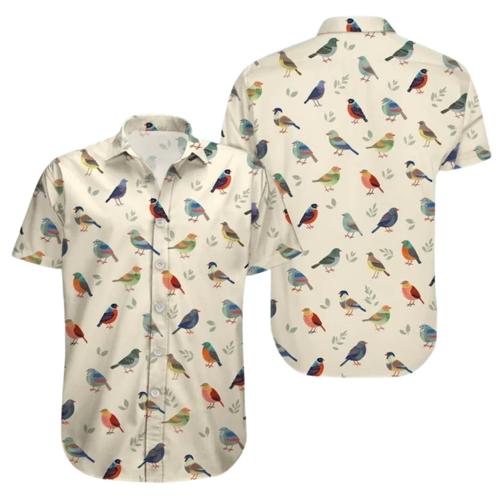 Bird Pattern Hawaiian Shirt For Men Women, Bird Lover Hawaiian Shirt HE0479