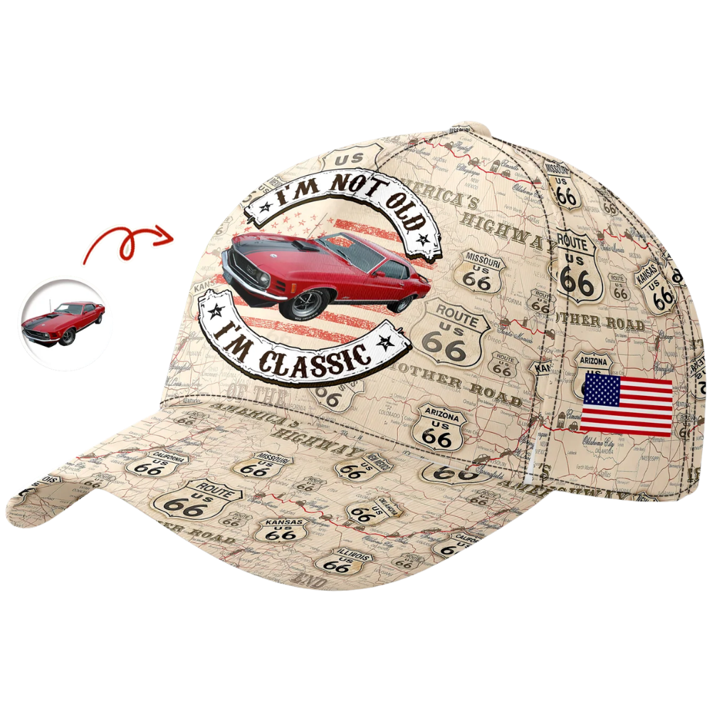 I'm Not Old I'm Classic Custom Vintage Car Photo Baseball Cap, Custom Car Cap Hat CP0600