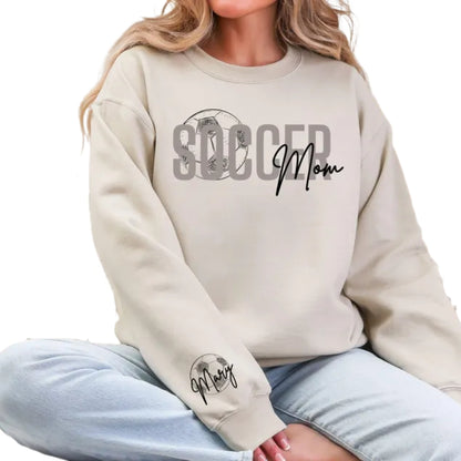 Custom Soccer Mom Sweatshirt, Custom Soccer Sweatshirt For Mother 2D0505
