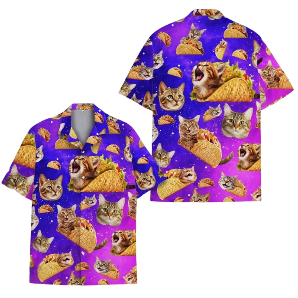 Cat Taco Hawaiian Shirts For Men And Women, Cat Mexico Hawaiian Shirts HE0023