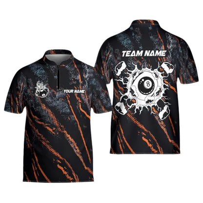 Custom 8 Ball Jersey For Men, Custom Break 8 Ball Billiard Team Shirts BIZ0175