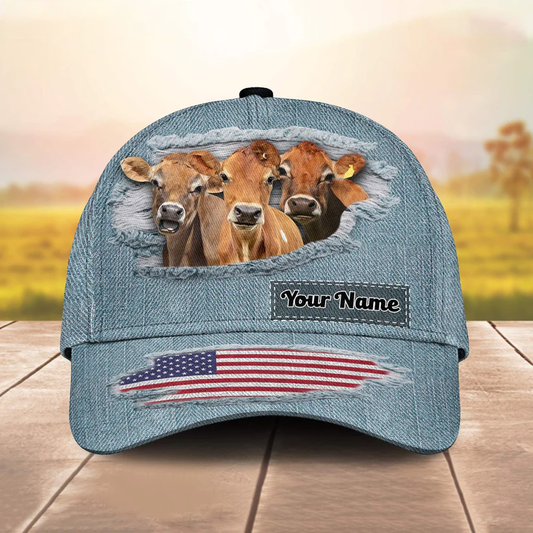 Jersey Jeans Pattern Customized Name Cap CA0128