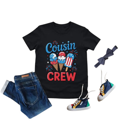 Matching Cousin Crew Ice Cream 4th Of July T Shirts, Independence Day Matching Cousin Shirts ET0788