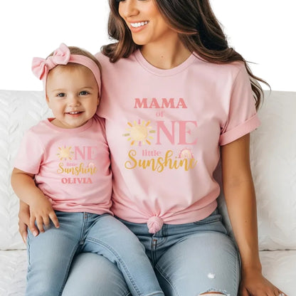 One Little Sunshine Personalized 1st Birthday Family T Shirts, Custom Matching First Birthday Family Shirts ET0239