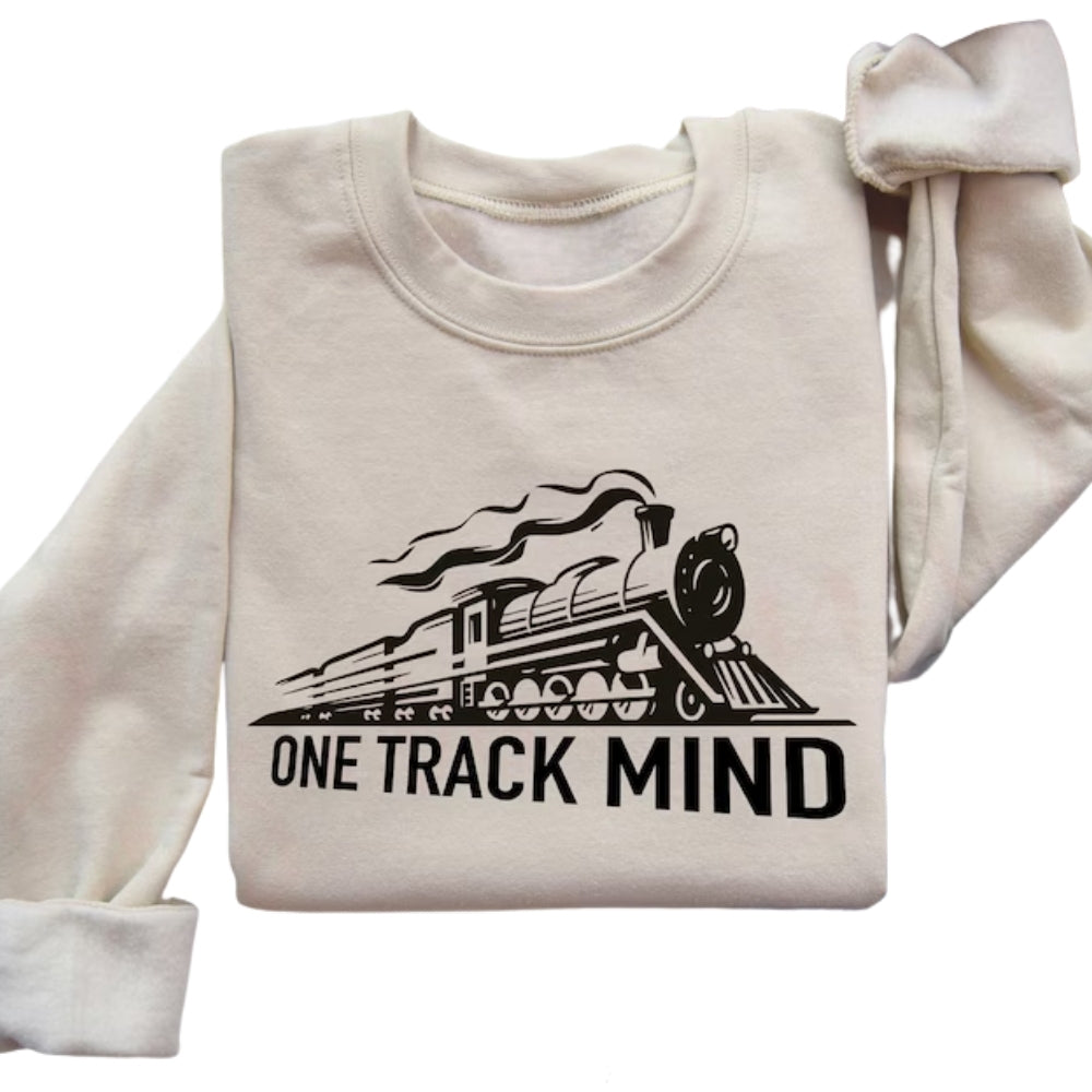 Womens One Track Mind Sweatshirt, Train Lover Sweatshirt 2D0752