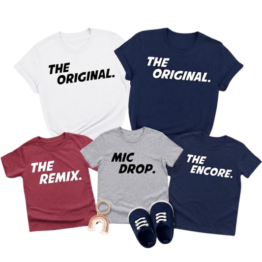The Original The Remix Mic Drop The Encore Family Matching T Shirt, Family The Original Shirts ET1309
