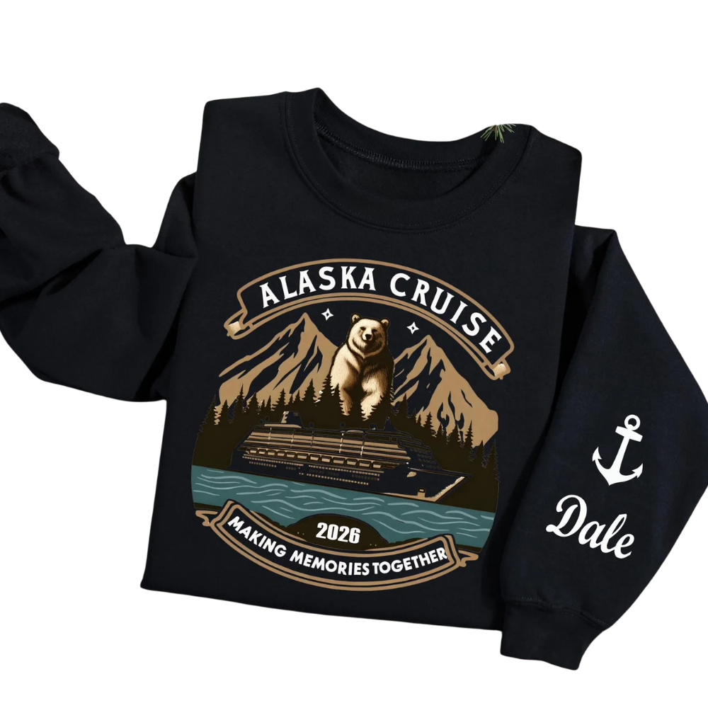 Alaska Cruise Making Memories Together Custom Matching Family Sweatshirt, Custom Alaska Vacation Family Sweatshirts ET1334