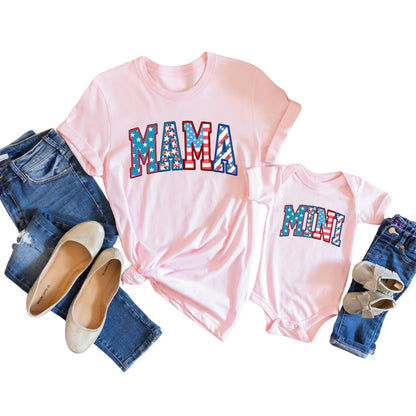 Custom USA Red White And Blue 4th Of July Matching Family T Shirts, Personalized Family Shirts For Independence Day ET0524
