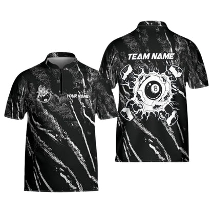 Custom 8 Ball Jersey For Men, Custom Break 8 Ball Billiard Team Shirts BIZ0175