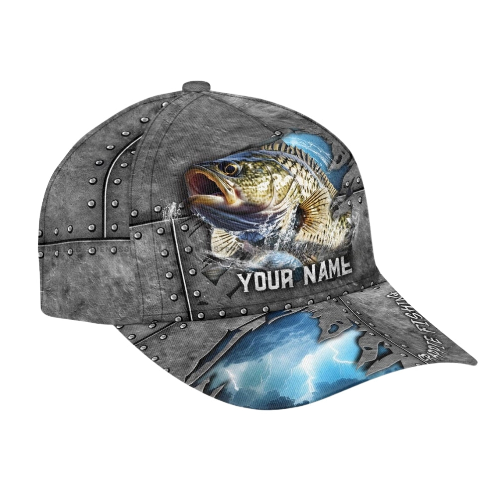 Custom Crappie Fishing 3D Baseball Cap, Custom Crappie Hats For Fisherman CP0086