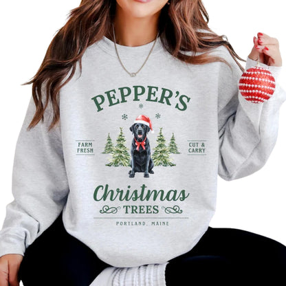 Custom Labrador Retriever Christmas Sweatshirt, Custom Christmas Sweatshirt For Dog Lover 2D0564