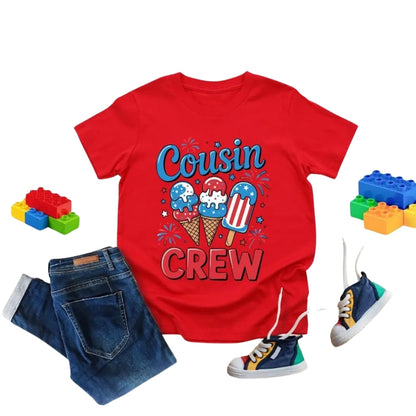 Matching Cousin Crew Ice Cream 4th Of July T Shirts, Independence Day Matching Cousin Shirts ET0788