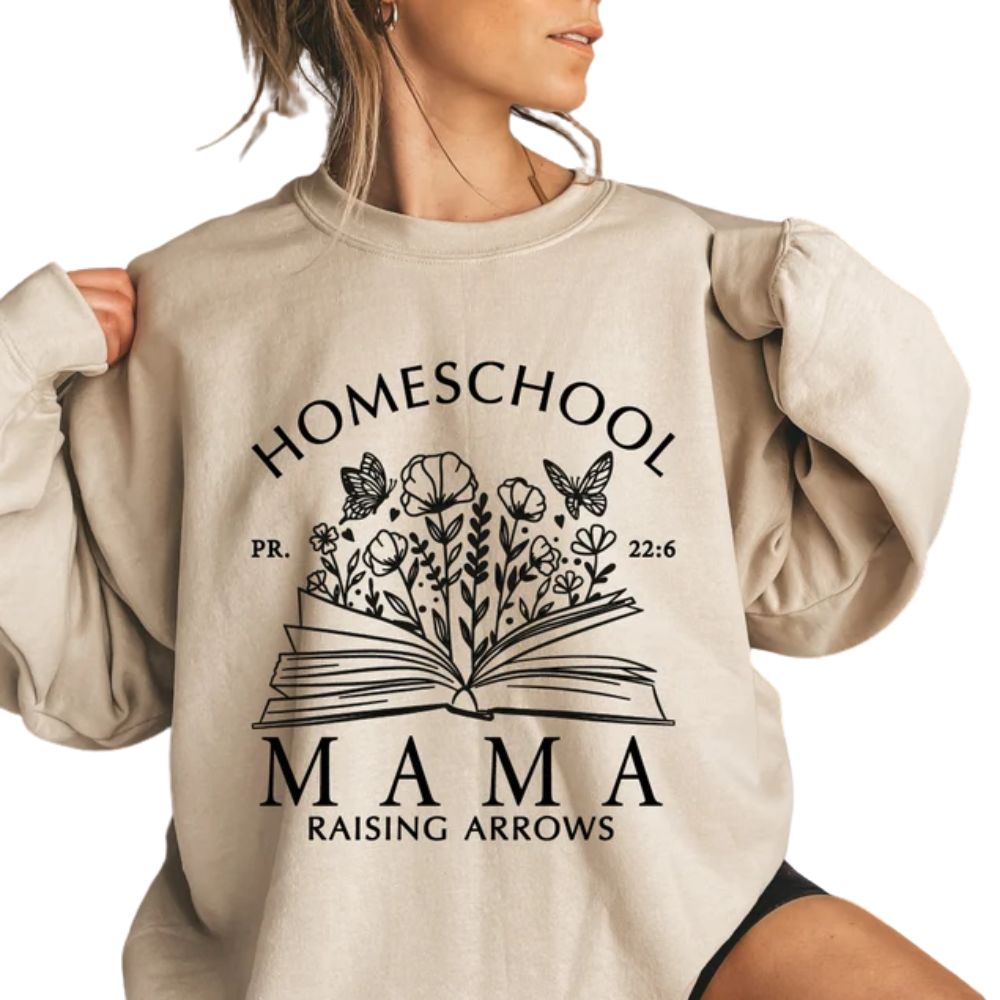 Homeschool Mama Rasing Arrows Sweatshirt, Homeschool Mom Sweatshirt 2D0835