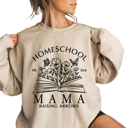 Homeschool Mama Rasing Arrows Sweatshirt, Homeschool Mom Sweatshirt 2D0835