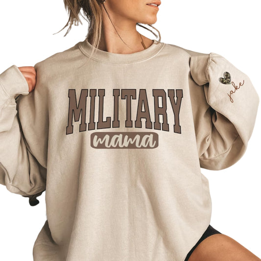 Custom Military Mom Sweatshirt, Custom Military Family Sweatshirt 2D0678