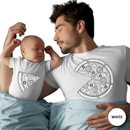Pizza Slice Matching Daddy And Baby T Shirt, Matching Family Pizza Shirts ET1061