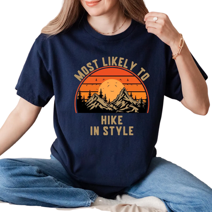 Most Likely To Custom Hiking Family Matching T Shirt, Custom Funny Moutain Trip Family Shirts ET1310