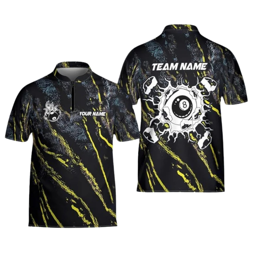 Custom 8 Ball Jersey For Men, Custom Break 8 Ball Billiard Team Shirts BIZ0175