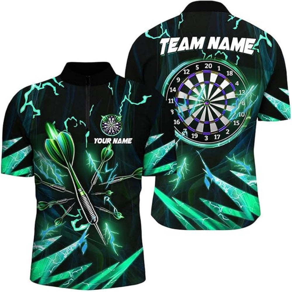 Custom Purple Lightning Thunder Darts Men Jersey, Custom Thunder Darts Team Shirts DZ0005