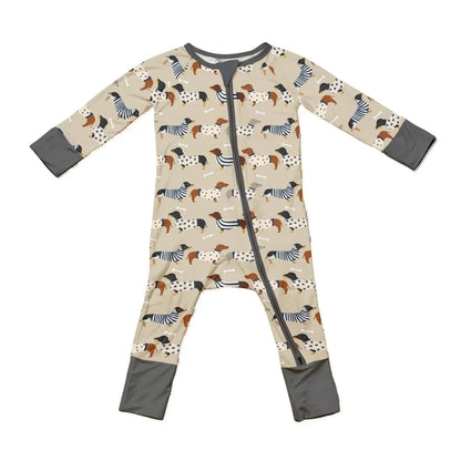 Weenie Dachshund Baby Convertible Zippy Romper, Dachshund Dog Baby Romper Convertible BB0668