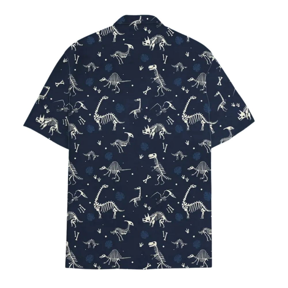 Dinosaur Skeleton Hawaiian Shirt For Mens, Skull Dinosaur Hawaiian Shirts HE0024