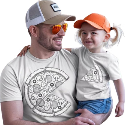 Pizza Slice Matching Daddy And Baby T Shirt, Matching Family Pizza Shirts ET1061