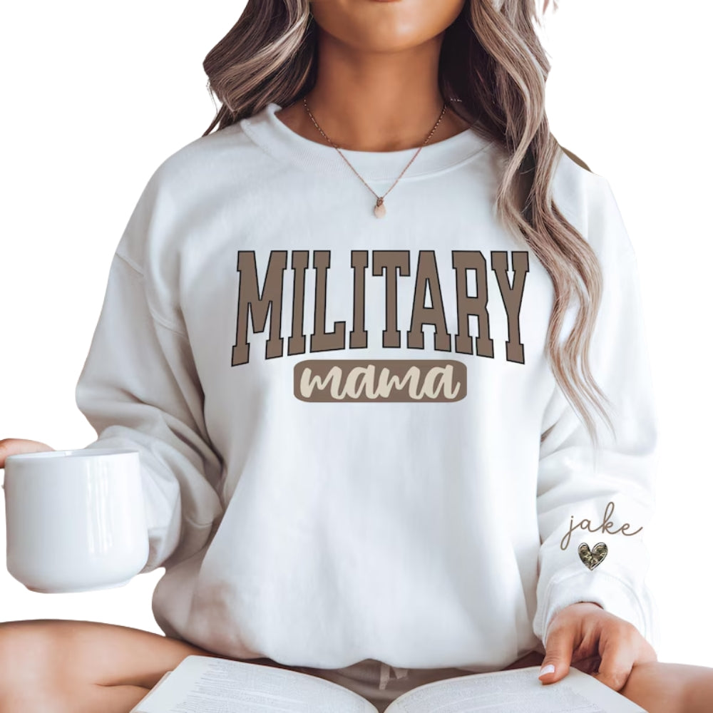 Custom Military Mom Sweatshirt, Custom Military Family Sweatshirt 2D0678