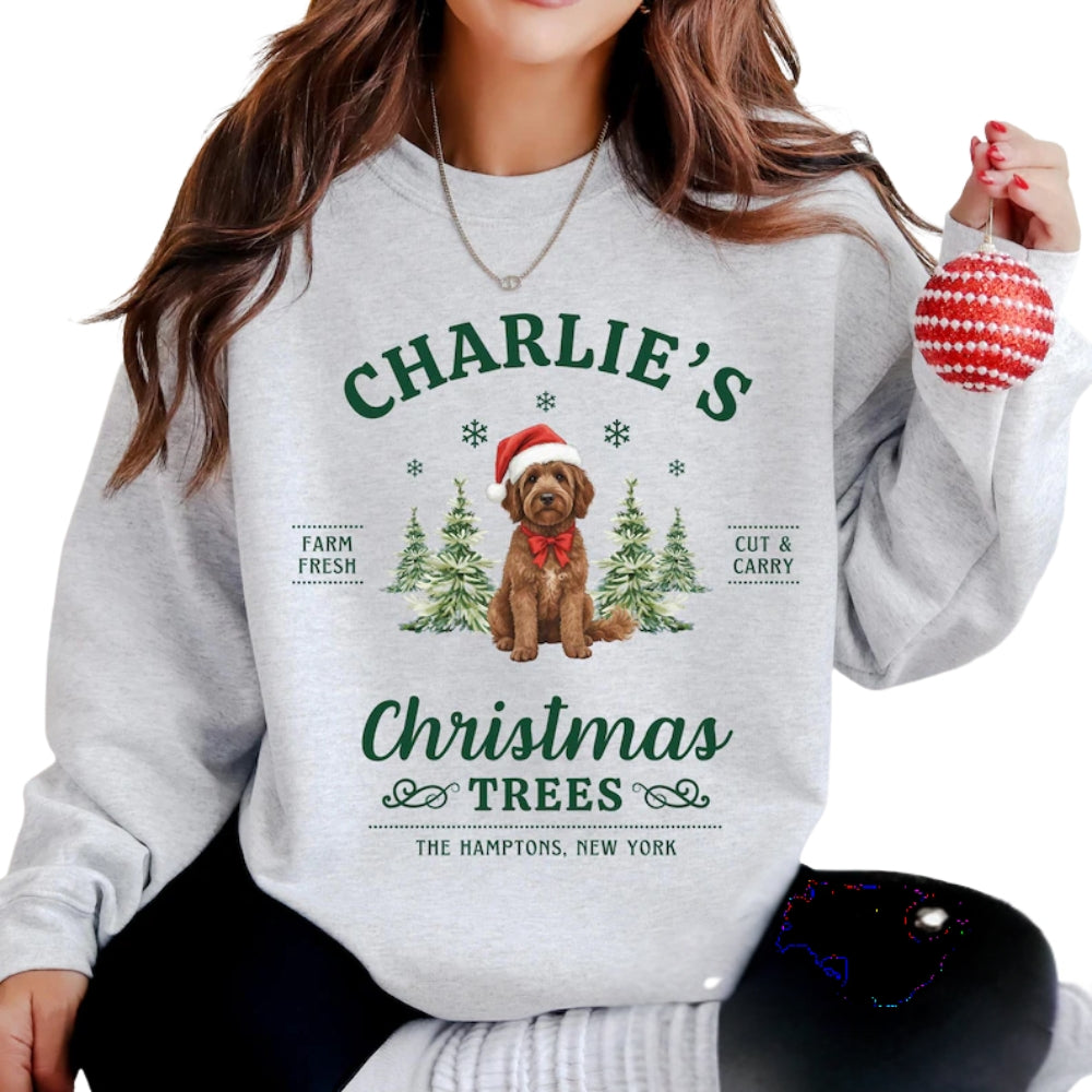 Custom Goldendoodle Christmas Sweatshirt, Custom Dog Sweatshirt 2D0565