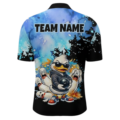 Custom Cool Duck Bowling Jersey Shirt For Men, Custom Funny Duck Bowling Team Shirts BZ0535