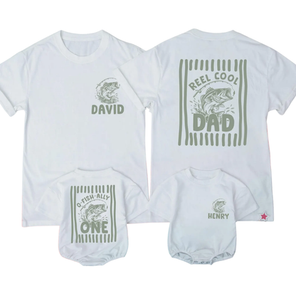 Custom O-Fish-Ally First Birthday Matching Family T Shirt, Custom 1st Birthday Fishing Shirt For Family ET1518